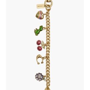 Coach Gold Charm Bracelet with Multicolor Accents